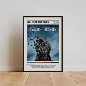 Game of Thrones Poster - Tv Series Poster - Iron Throne Poster- Winter Is Coming- A War for the Seven Kingdoms- Dragons, Kings,and Kingdoms