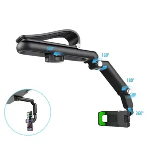 New 1080° Multi-function Sun Visor Universal 360 Degree Rotating Phone Holder exavon Suitable for Any Scene Car Holder - Rotatable and Retractable Universal Smartphone Holder