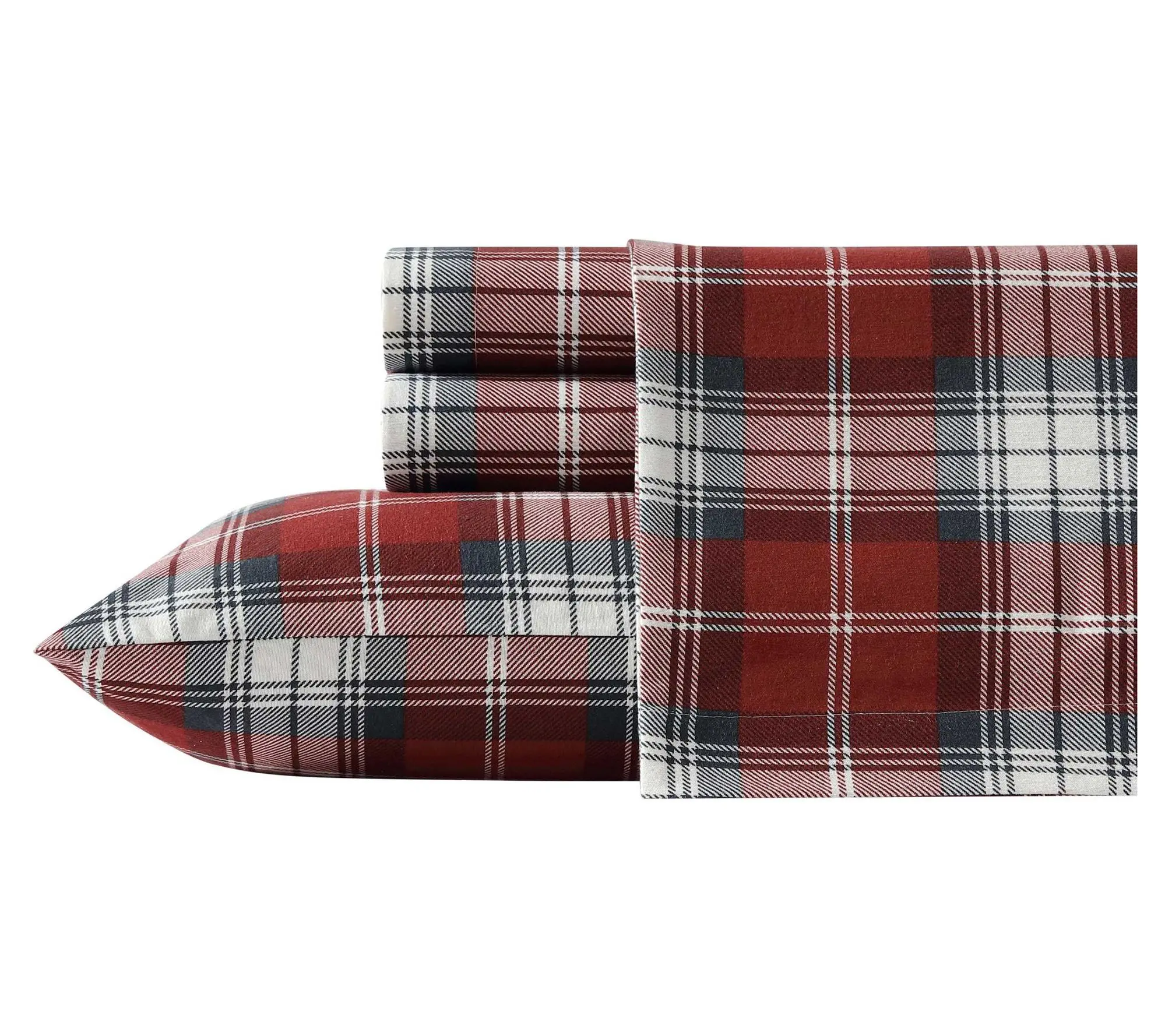 Eddie Bauer Heartland Plaid Red Flannel Full Sheet Set Eddie Bauer Heartland Plaid Red Flannel Full Sheet Set