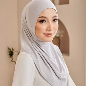 Indonesia Muslim WomenHigh Elastic Round Edge Instant Hijab