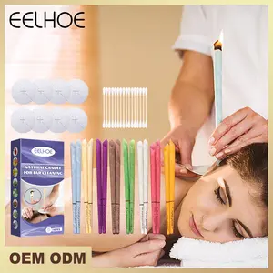 EELHOE Aromatherapy Ear Candle Gentle Cleansing Treatment Relaxing With Multicolor Ear Candle Set