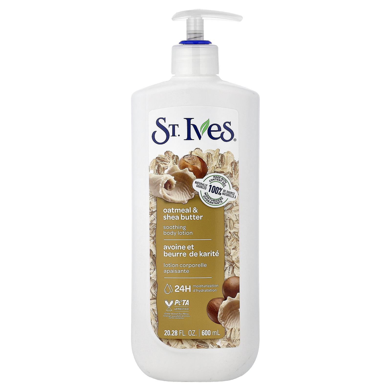 St. Ives Soothing Body Lotion, Oatmeal & Shea Butter, 20.28 fl oz (600 ml)