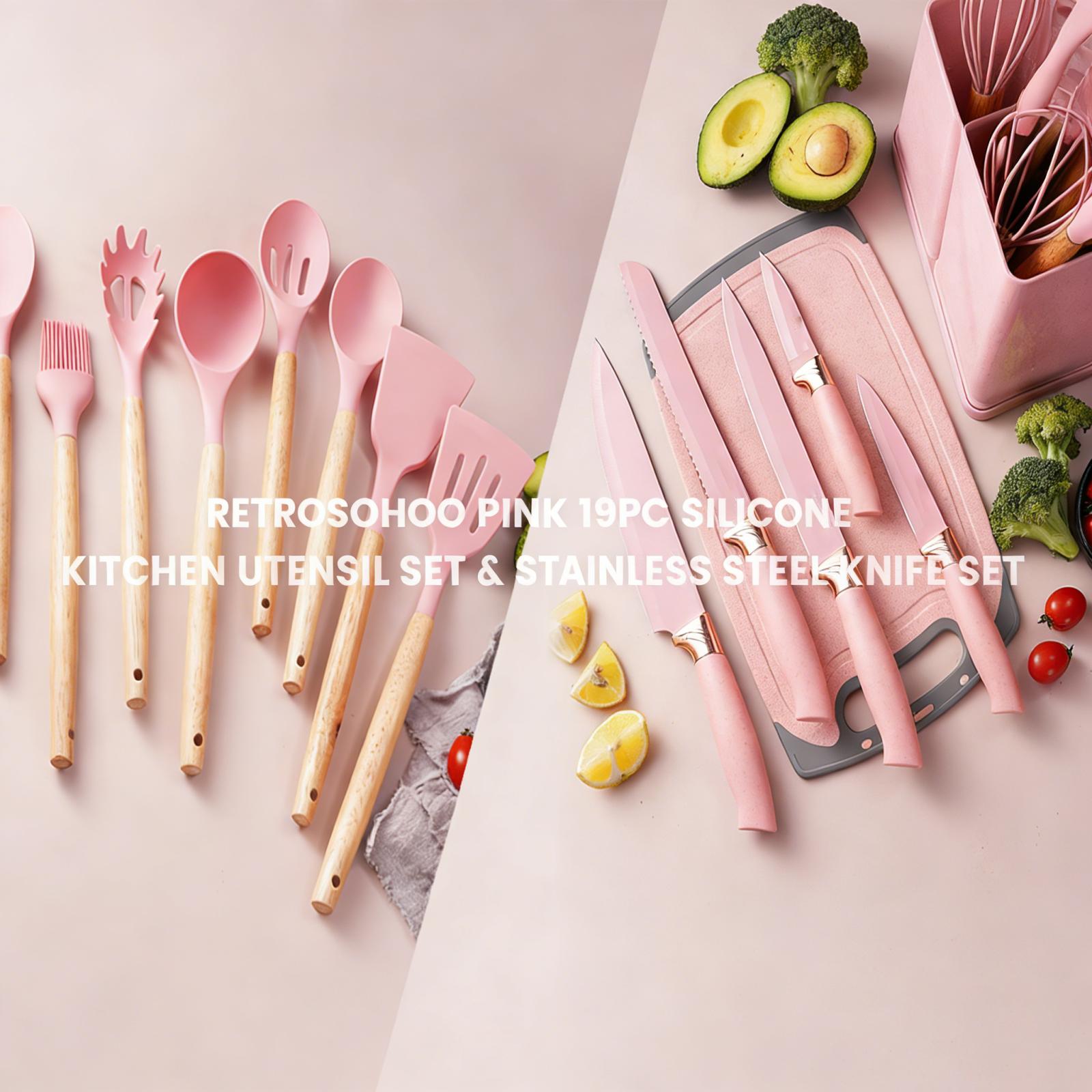19-piece silicone kitchen utensil set, cooking tools with wooden handles, non-toxic, BPA-free, silicone spoon, rotating clamp, kitchen utensils, nonstick utensils with stand—an excellent choice for mothers, friends, or loved ones, kitchen soup ladle. 19-piece silicone kitchen utensil set, cooking tools with wooden handles, non-toxic, BPA-free, silicone spoon, rotating clamp, kitchen utensils, nonstick utensils with stand—an excellent choice for mothers, friends, or loved ones, kitchen soup ladle.