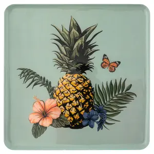 Pineapple Large Square Enamel Trays