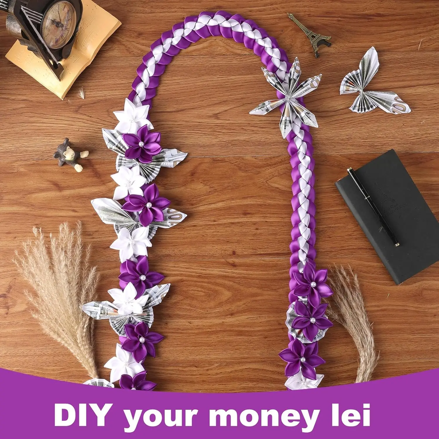 Graduation Flower Lei Hawaiian Floral Necklace for Graduation Ceremony Graduation money lei Gift for Women Men Graduation Flower Lei Hawaiian Floral Necklace for Graduation Ceremony Graduation money lei Gift for Women Men