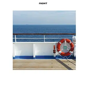 212 MAIN 2688 Advanced Cardboard Hanging Photo Backdrop - 84x88 in. Laminated Cruise Ship Deck Print, Wall Decal, Commercial/Office Furniture Party Decoration Supply