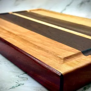 Handcrafted Hardwood Cutting Board | Walnut, Maple, Cherry and Padauk