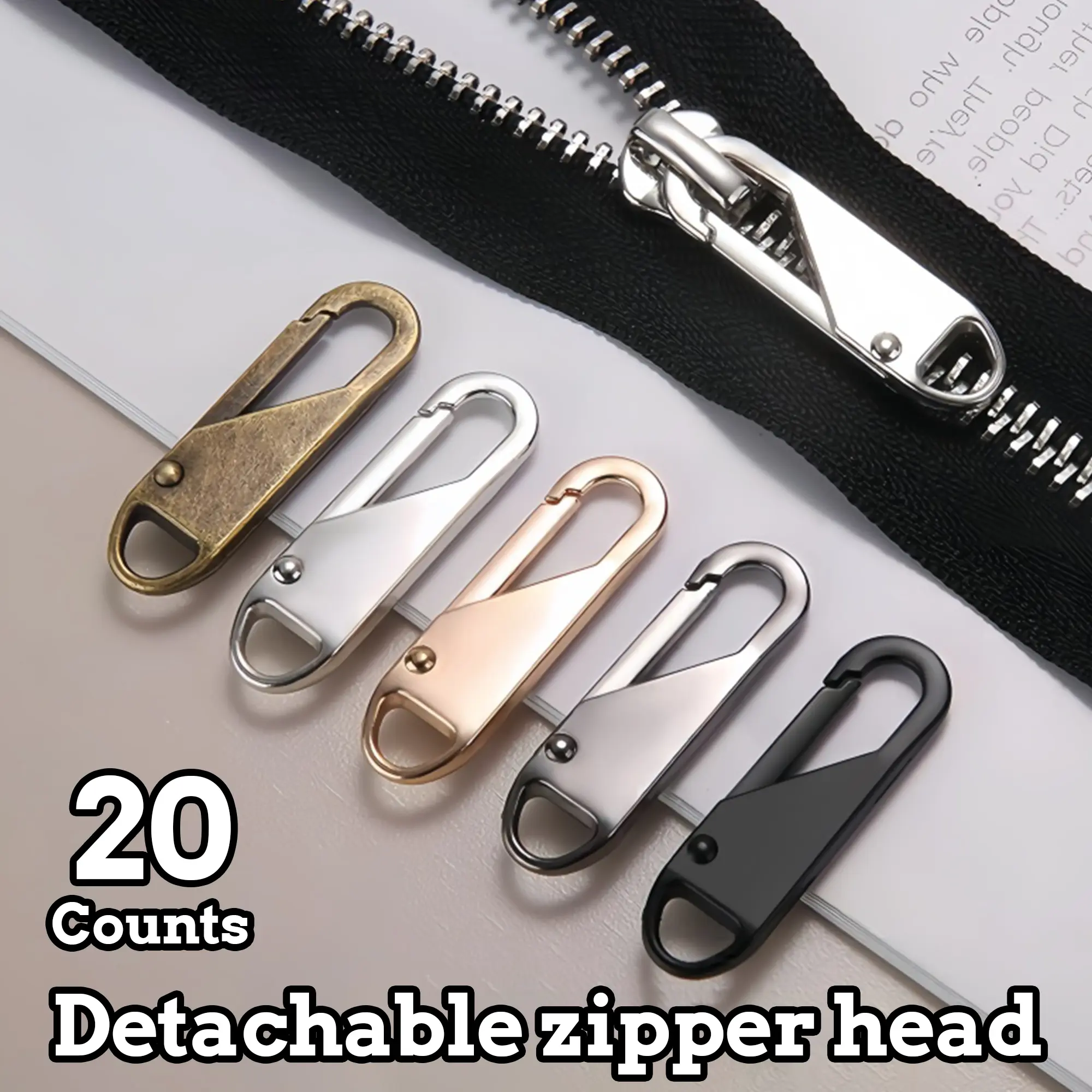 20 Counts Zipper Pulls, Prevents Zipper Damage Long-Term Colors Sent Randomly