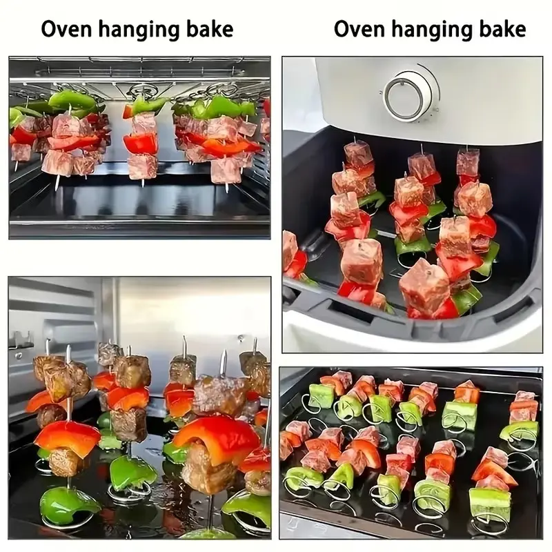 20pcs Stainless Steel BBQ Skewers, Durable and Rust-Resistant, Reusable, Ideal for Outdoor Cooking, Home Barbecue, Kitchen Essentials