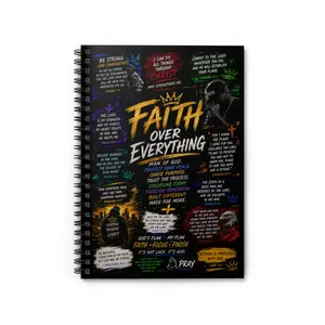 Faith Over Everything Spiral Notebook | Christian Scripture Journal