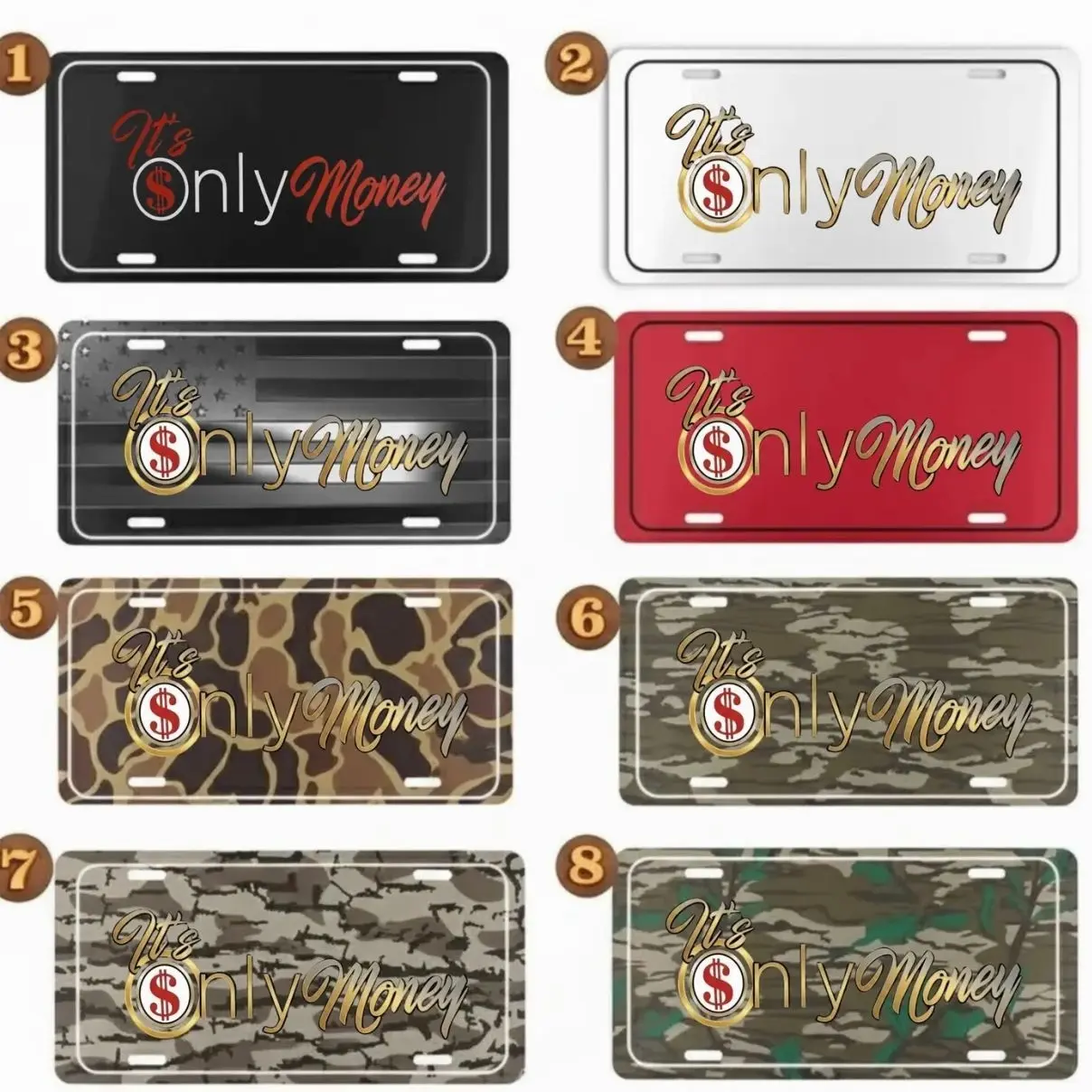 It's Only Money Vanity License Plate, Slogan Car Accessory, Gift for Enthusiasts (Novelty Plate)