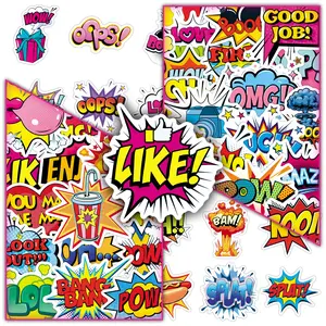 50 Explosive Personality Creative Trendy Cool Design Sense Decorative DIY Stickers for Scrapbooks, Phone Cases, Suitcases & Cars Universal Car Sticker, Decals Stickers