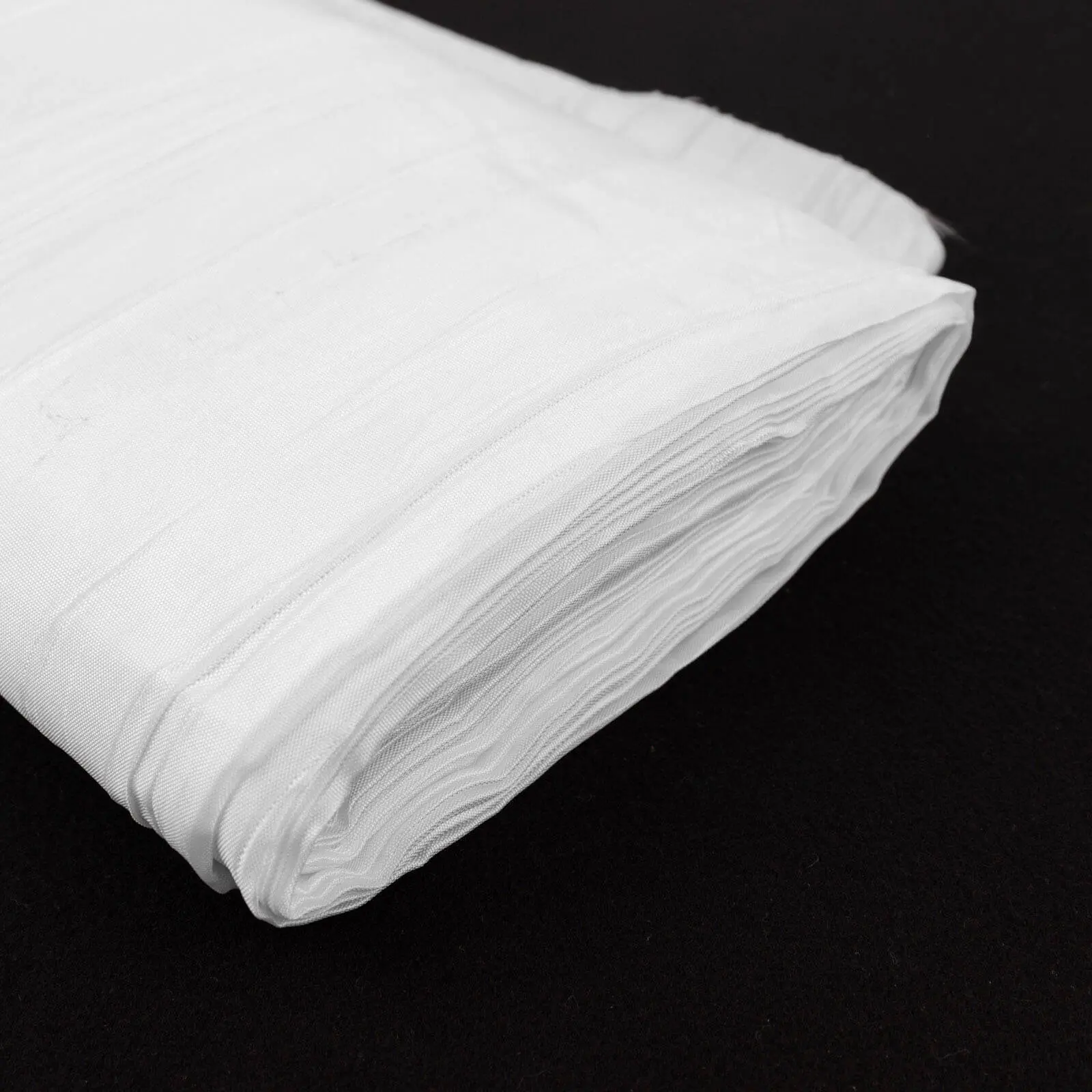 White Accordion Crinkle Taffeta Fabric Bolt 54"x10 Yards