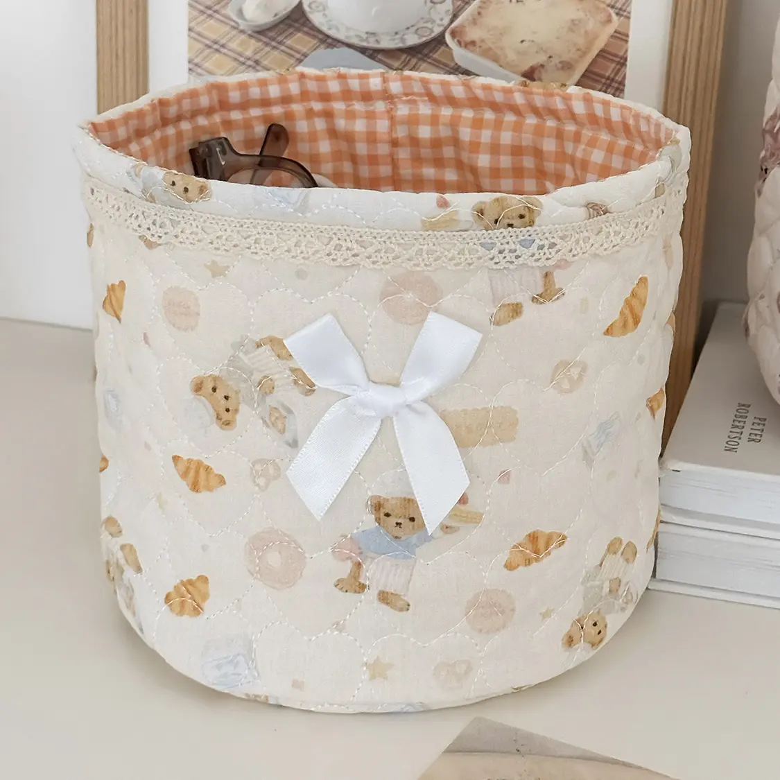 Snack Bear [Round Storage Bucket] (Orange)