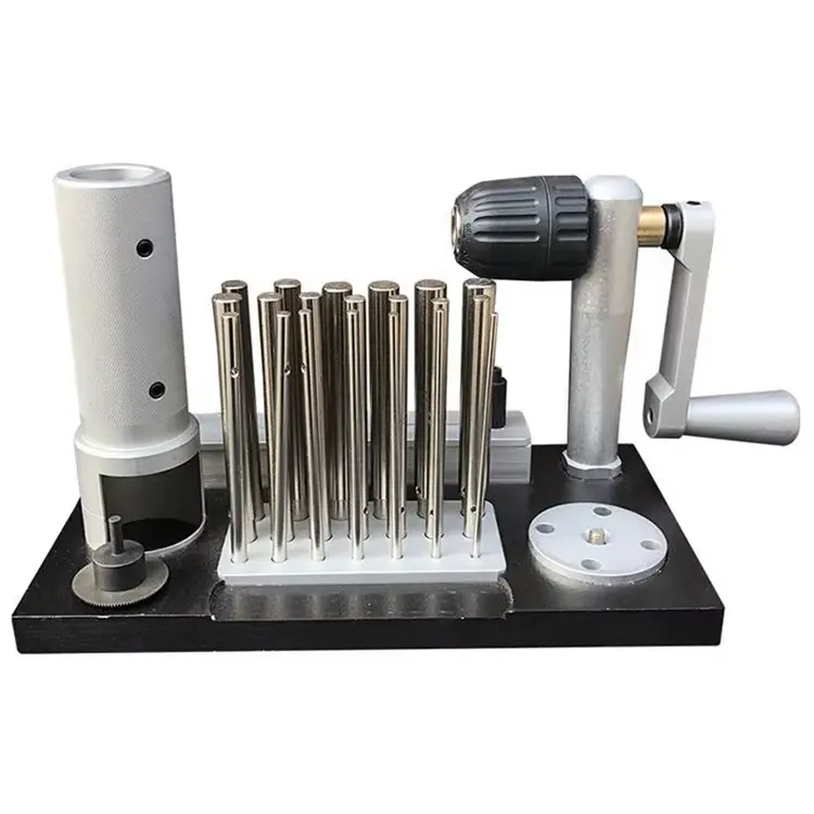 TOOLTOS Manual Jewelry Making Wire Winder - Space Aluminum&Steel Chassis, Stainless Steel Handle Cover, 20 Mandrels (2.5-12mm), 1 Cutting Blade, 1 Hand-Crank Stabilizer, Precision Wind DIY Beading Tool for Bracelets, Rings