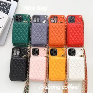 Zipper card wallet phone case for iPhone 16 Pro Max/15/14/13/12/11, phone case in white, black, orange, dark green, purple, red, yellow, pink, crossbody chain protector, Card Holder Case, Travel Phone Accessory, Stylish Phone Cover, Trendy Phone