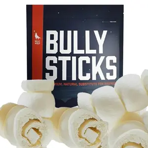 5-6” Beef Collagen Cheek Rolls (5 Pack) 100% Natural and Extra-Thick - Single-ingredient - Long-lasting for Big Dogs and Aggressive Chewers