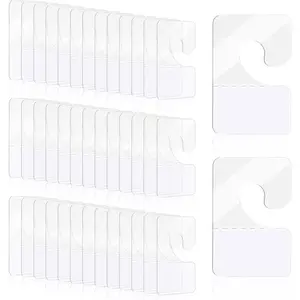 200 count Clear Self Adhesive Hang Tabs Hooks, Heavy Duty J-Hook  Tags Clear Plastic Hanger Tags for Retail Display in Business Shop Offices