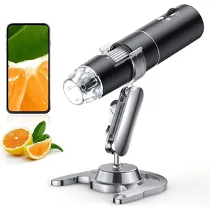 Digital Microscope,  50X-1000X Magnification WiFi Portable Handheld Microscopes with Adjustable Stand HD USB Microscope Camera Compatible with  Android iPad Windows  Computer