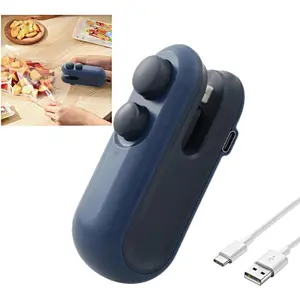 2pcs 2 in 1Heat USB Rechargeable Bag Selaer,Snack Mini Snack Bag Sealing Machine,Plastic Electric Bag Sealers,Keep Food Fresh,Portable Sealer Picnics.