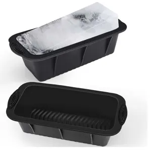 Extra Large Ice Block Mold,2Pcs Large Ice Molds for Ice Bath,Silicone Ice Cube Molds for Cold Plunge Or Coolers,10x5x2.6 Inch Ice Tray Kitchen Thick Utensils Set