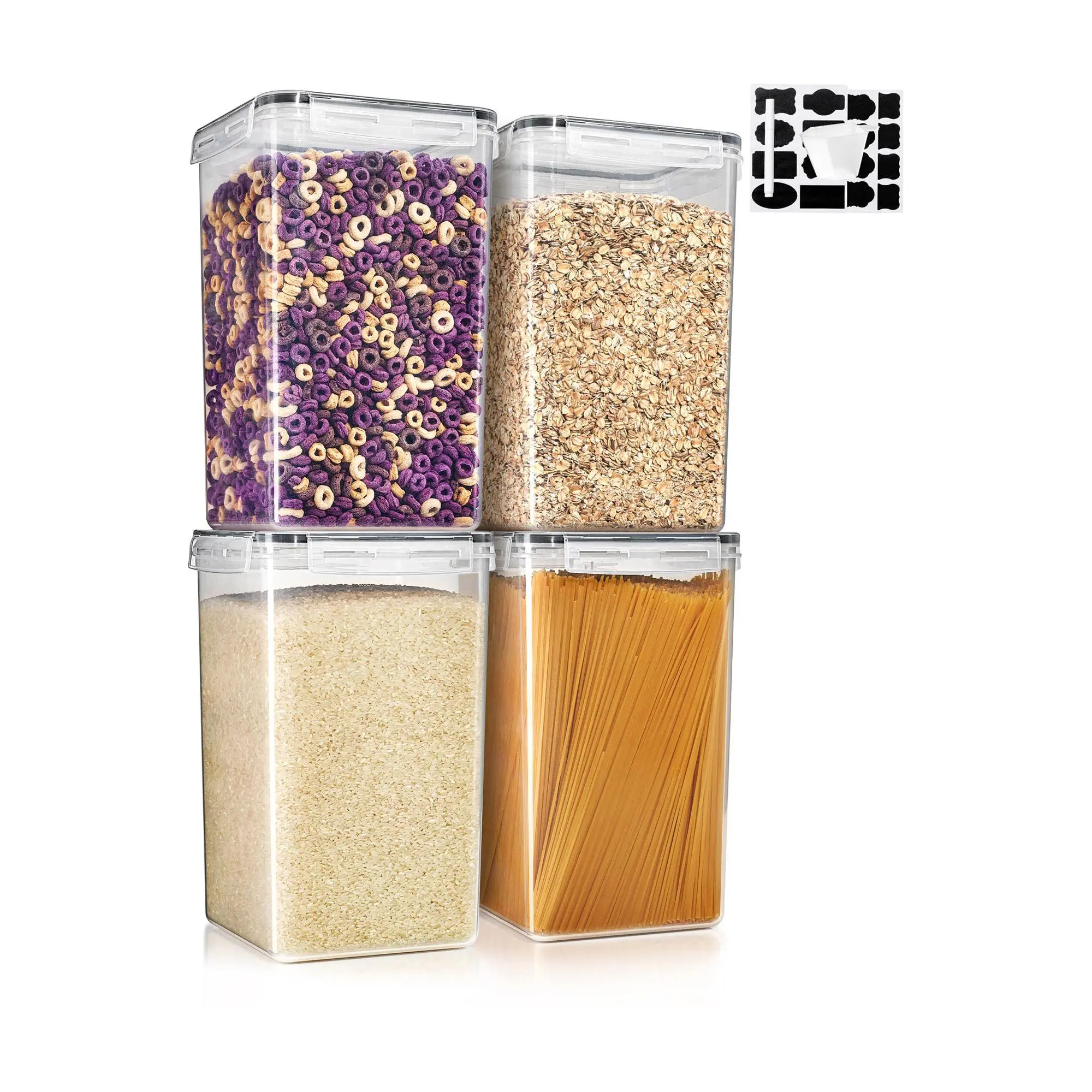 Sorbus 4-Pack Food Storage Containers with Airtight Lids