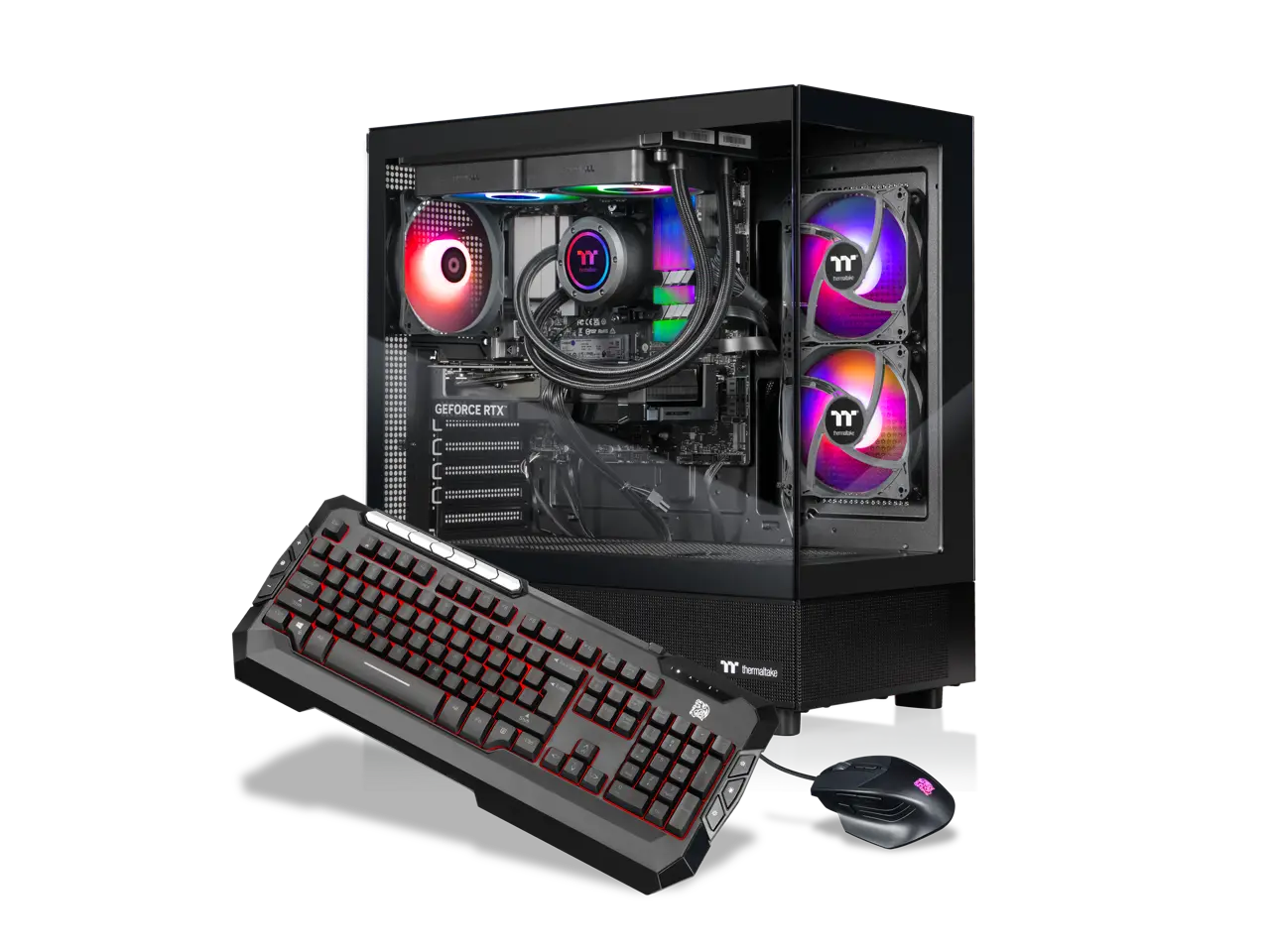 Thermaltake Gaming Desktop PC V27B-B55K-56T-LCS AMD Ryzen 7 5800X3D 32GB DDR4 1TB NVMe SSD GeForce RTX 5060 Ti Windows 11 Home