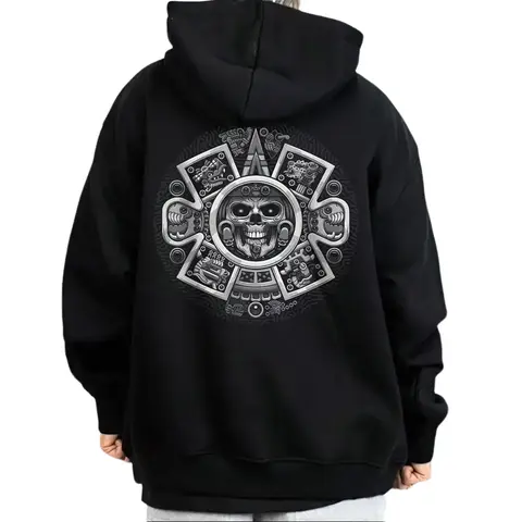 Chicano Clothing Mexican Clothes Oversized Graphic Tee for Men & Women Medium Heavy Polyester Sweatshirt Loose Fit Casual Streetwear MX9 Unisex Hoodie True to Size Fit