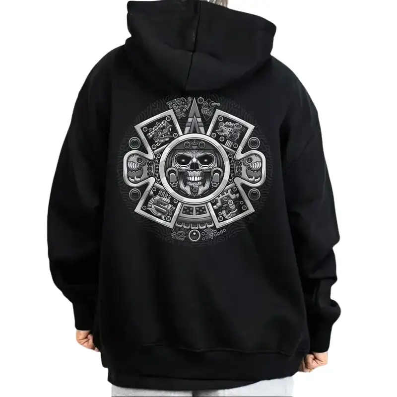 Chicano Clothing Mexican Clothes Oversized Graphic Tee for Men & Women Medium Heavy Polyester Sweatshirt Loose Fit Casual Streetwear MX9 Unisex Hoodie True to Size Fit