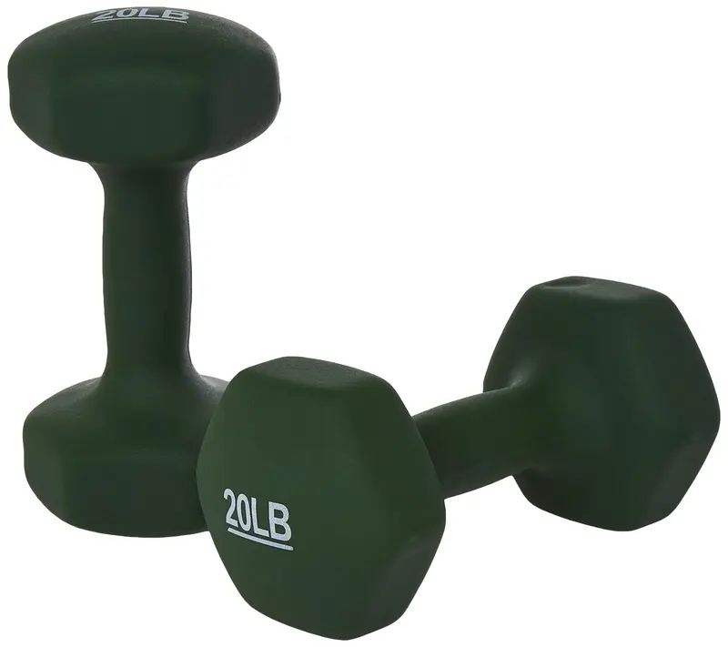 20 LB Easy Grip Workout Dumbbell, Neoprene Coated, Various Sets and Weights available