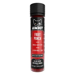 Aimbot Energy Boost – Fruit Punch – Focus & Fuel | Sugar-Free | Zero Calories | 300mg Caffeine + Nootropics Sport Beverage Flavor