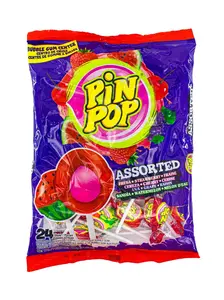 Aldor Pin Pop Lollipops – 24-Count Assorted Pack,  Candy, Sweet, Bonbon