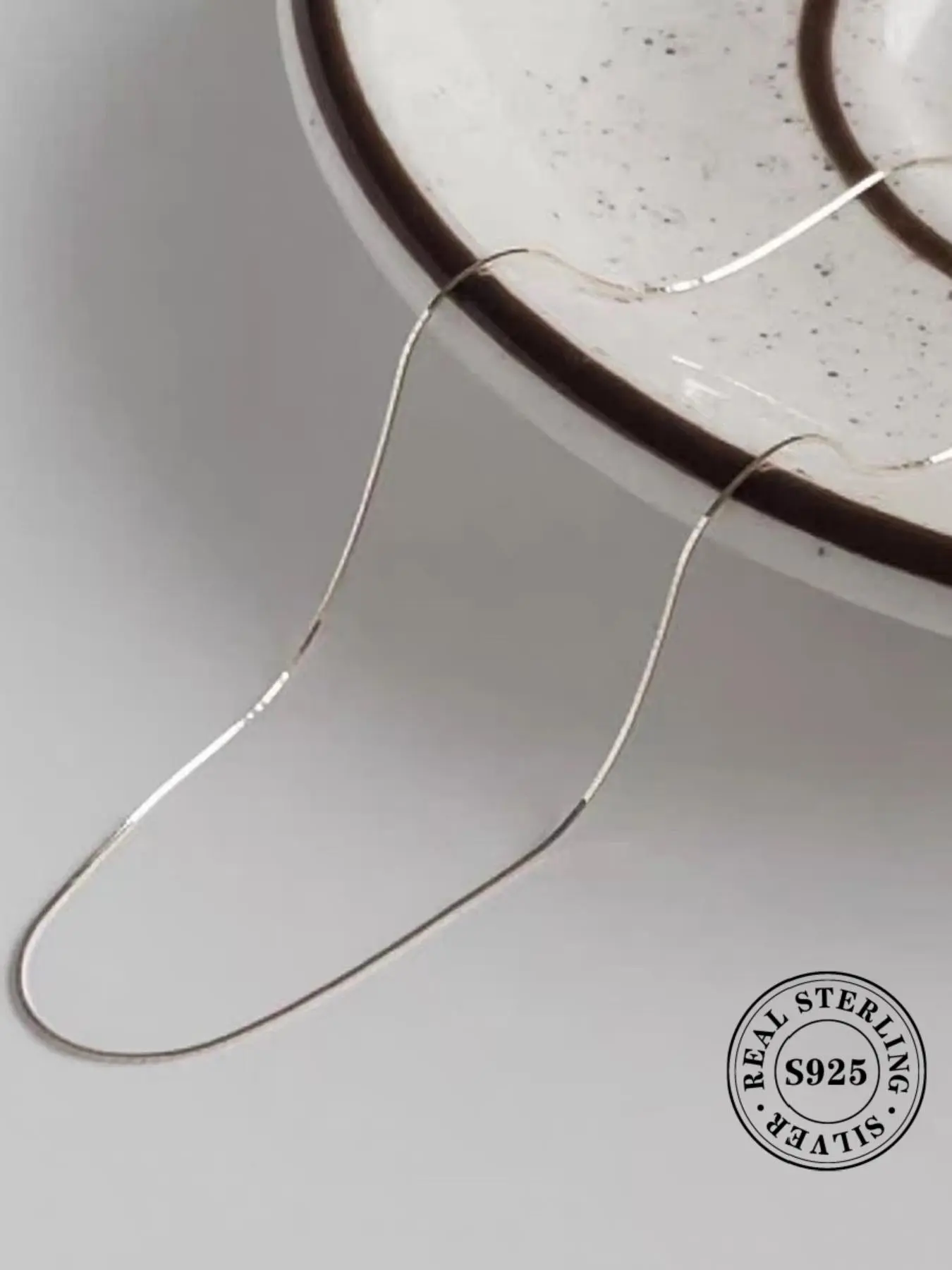 925 Sterling Silver Snake Bone Design Necklace, Fashion Jewelry for Party, Daily Clothing Decor, Daily Wear Necklace, Trendy All-match & Exquisite Jewelry for Birthday Gift, Snake Bone Chain