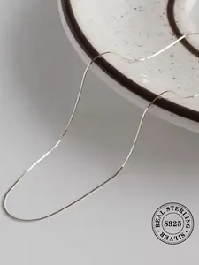 925 Sterling Silver Snake Bone Design Necklace, Fashion Jewelry for Party, Daily Clothing Decor, Daily Wear Necklace, Trendy All-match & Exquisite Jewelry for Birthday Gift, Snake Bone Chain