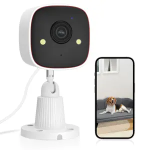 Cámara de Seguridad Exterior/Interior con WiFi, Visión Nocturna en Color 2K HD, Detección de Movimiento Humano con IA, Audio Bidireccional y Resistencia IP66 para Vigilancia de Hogar (Ideal para Perros, Gatos, Bebés)