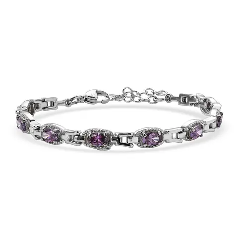 Cubic Zirconia Bracelet in Stainless Steel 6.50 In  Crystal Bracelets Elegant Jewellery