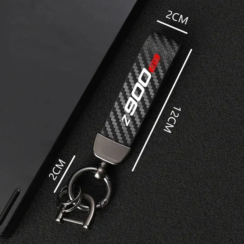 Deluxe Leather Motorcycle Keyring Keychain Lanyard Gift for Kawasaki Z900 Z900RS