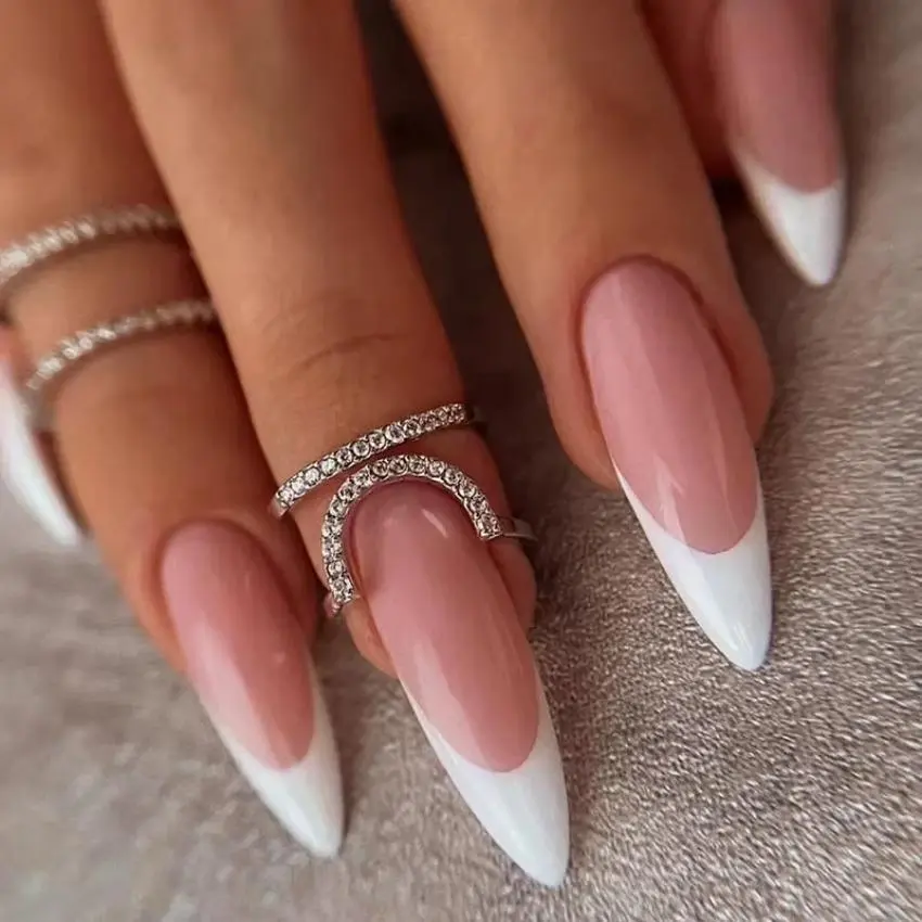 Thin Nail Rings for Women Girl Daily Fingertip Protective Cover Fashion Jewelry Double Ring Adjustable Fashion Gothic Metal Line