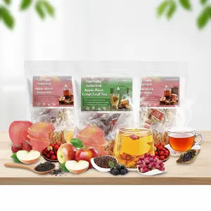 Herbal Fruit Tea Apple Hawthorn Lotus Leaf Black Tea Caffeine Free No Additives Hawthorn Rose Herbal Tea No Preservatives Fruit