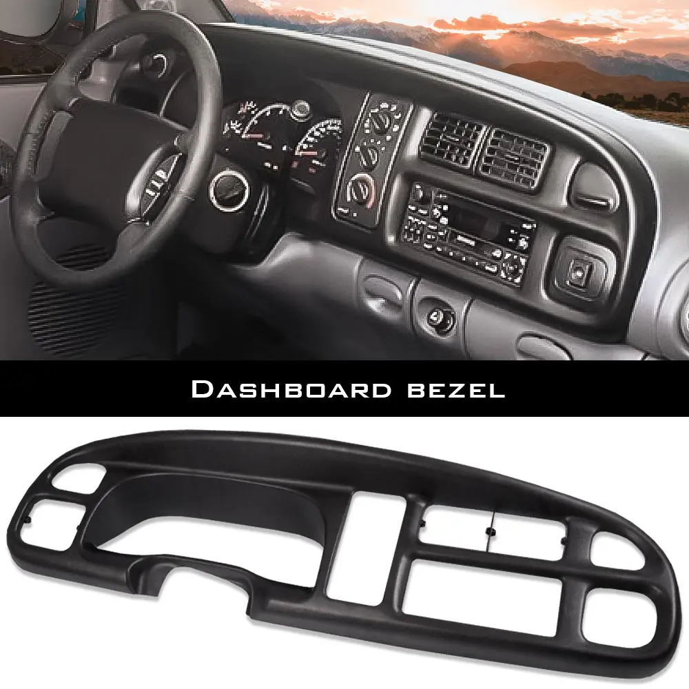 G-PLUS Motor Interior Fit For 1998-2001 Dodge Ram 1500 2500 3500 Instrument Panel Dash Gauge Bezel New