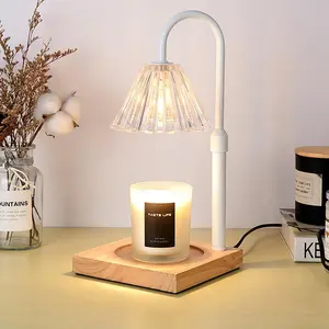 COYAL Candle Warmer Lamp | White & Glass | Adjustable + Timer & Dimmer + 2 Bulbs
