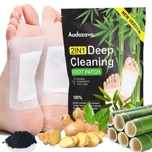 Natural Ginger & Bamboo Vinegar Foot Pads, Overnight Gentle Foot Care Patches, Herbal Self-Care to Soothe Tired Feet, Deep Surface Cleansing Foot Stickers for Daily Foot Wellness