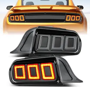 LED Tail Light for 2015-2023 Ford Mustang Shelby GT350 GT500 Taillight Assembly with Sequential Turn Signal Pair Replacement Rear Lamps