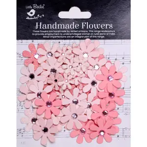 Little Birdie - Sparkle Florettes Paper Flowers - Pink Passion