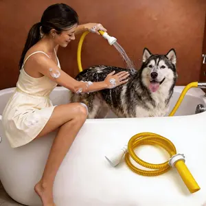 Universal Baby/pet Silicone Bath Shower Hose, Universal Connector Sprayer, Tool-Free Installation, Perfect for Babies and Pets