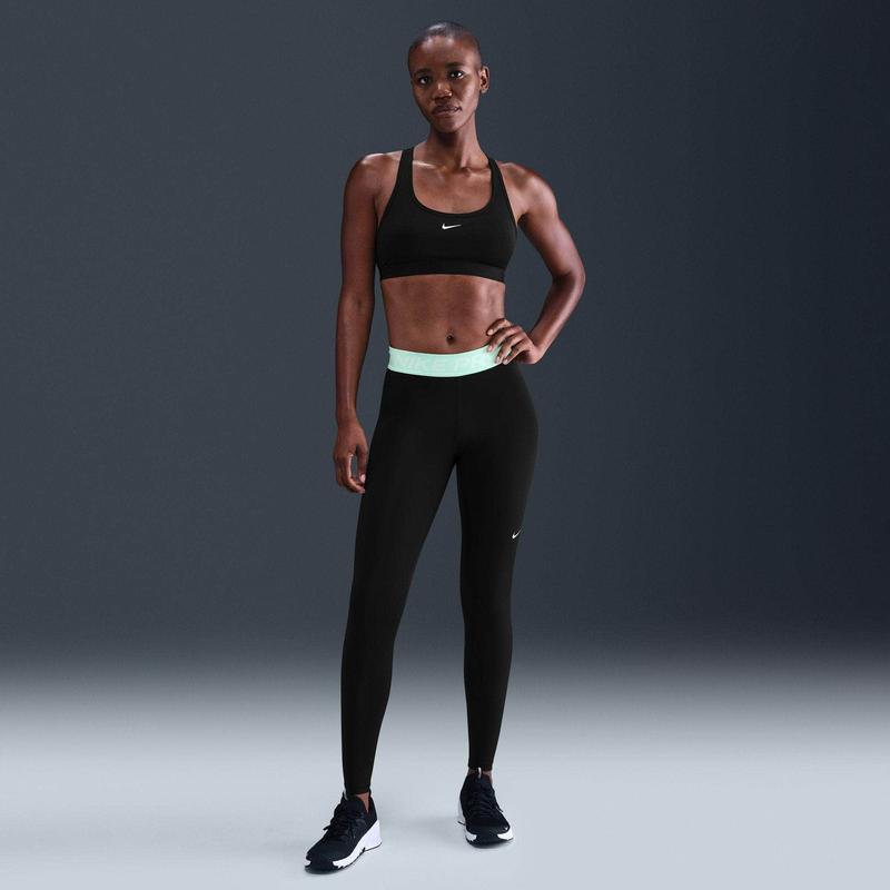 Nike Pro Mid-Rise Mesh-Paneled Leggings - Women's