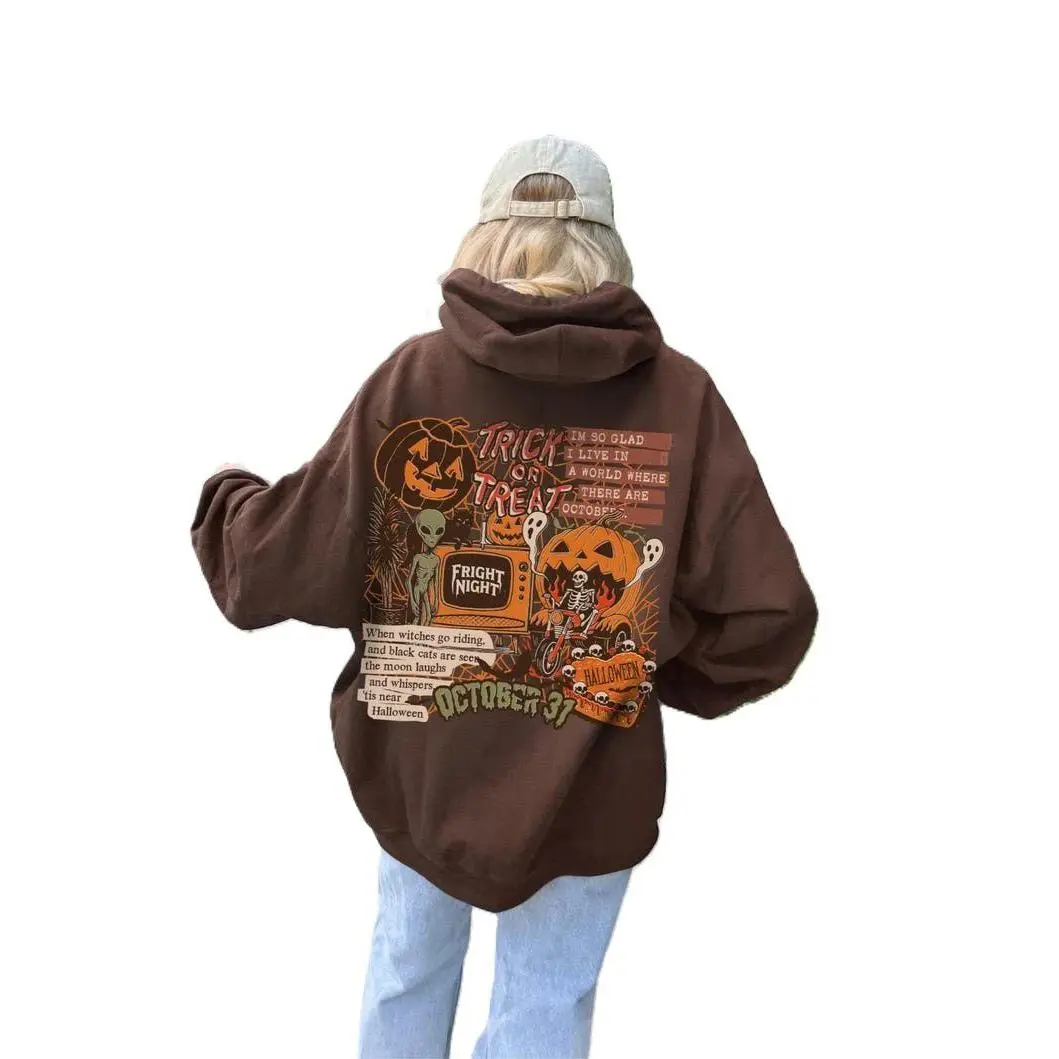 Vintage Halloween Collage Hoodie UNISEX Grunge Trick or Treat Halloween Fright Night Ghost Pumpkin Shirt Trendy Witchy Skeletons