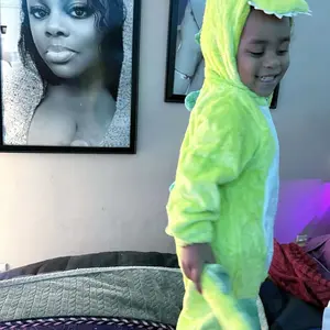 TONWHAR Multi Color Dinosaur Costumes for Children,Baby Soft Warm Halloween One Piece Pajamas,Unisex Baby Animal Onesie,Animal Costumes for Kids,Rose Pink Dinosaur Outfit for Toddler