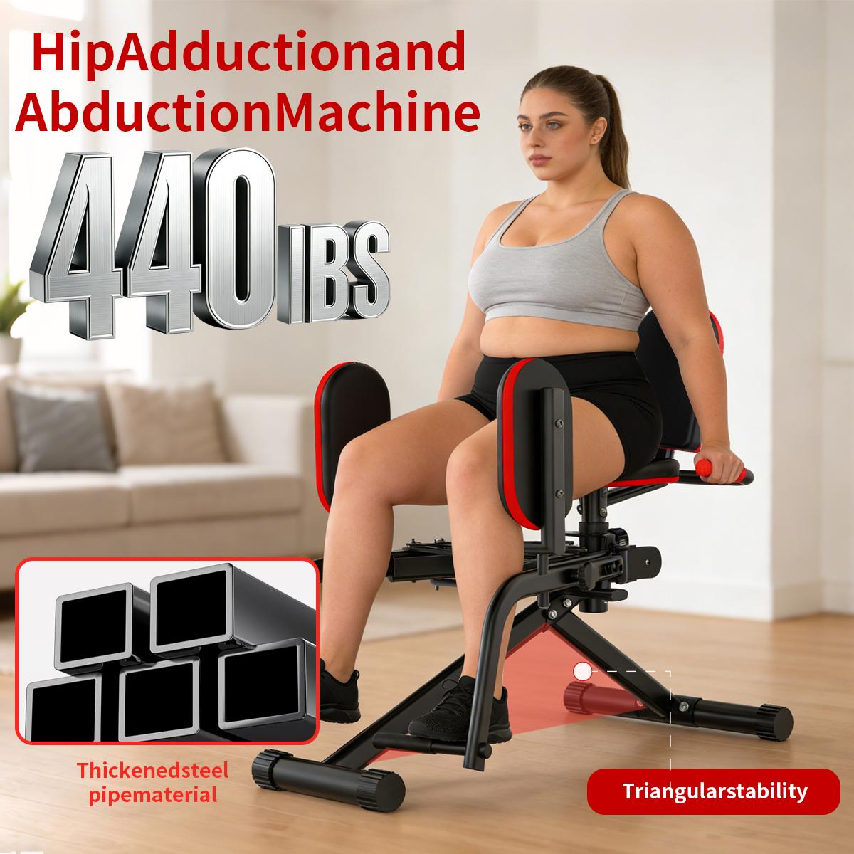 2-In-1 Dual-Resistance Cord Glute Machine - Hip Abductor  & Adductor Exercise Equipment - Adjustment Resistance Levels For Glute Strengthening, For Home Use, Upper Back Exerciser, Thigh Workout Equipment for Hip Sculpting & Butt Lifting SpringStatements