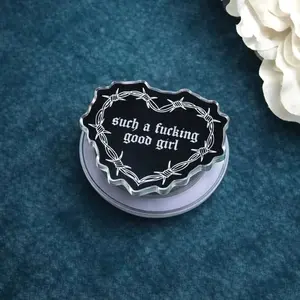 Such A Fucking Good Girl Alt MagSafe Phone Grip: Goth Barbed Wire Heart Phone Holder, Dark Aesthetic Edgy Gothic Gift, Phone Kindle Popgrip